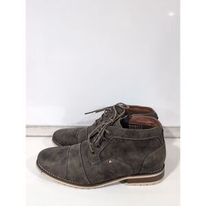 Ferro Aldo Blaine Chukka Boots Side‎ Zip Vegan Leather Distressed Men's Size 8